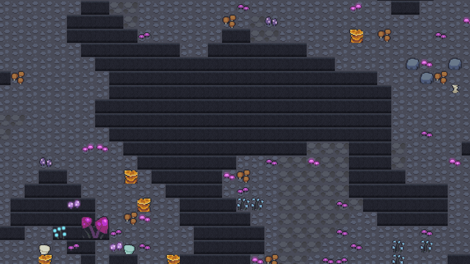 Rendered overview of the Mushroom Chasm raid map